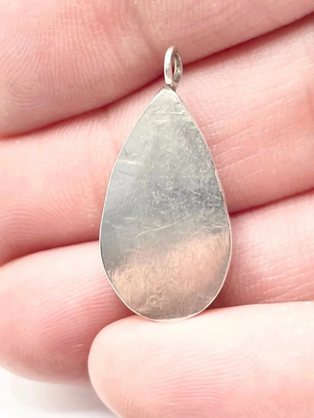 Black onyx Teardrop Sterling Silver Pendant